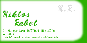 miklos rabel business card